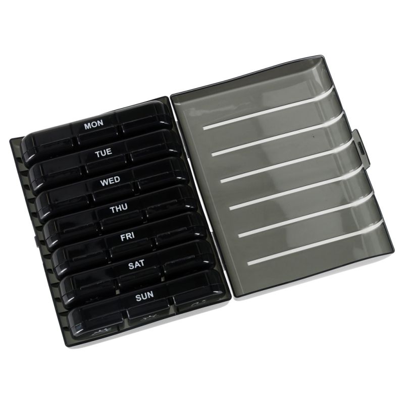 Pojemnik organizer na tabletki leki czarny - obrazek 10