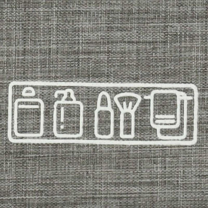 Kosmetyczka podróżna torba wisząca składana organizer na kosmetyki szara - obrazek 4