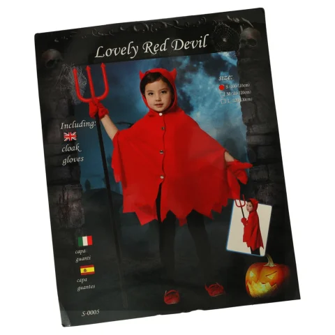 Kostium strój karnawałowy przebranie czerwona peleryna r. S 100-110