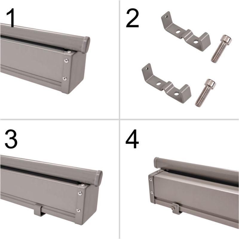 Markiza boczna tarasowa LUARO parawan zwijany 180 x 400 cm szary - obrazek 5