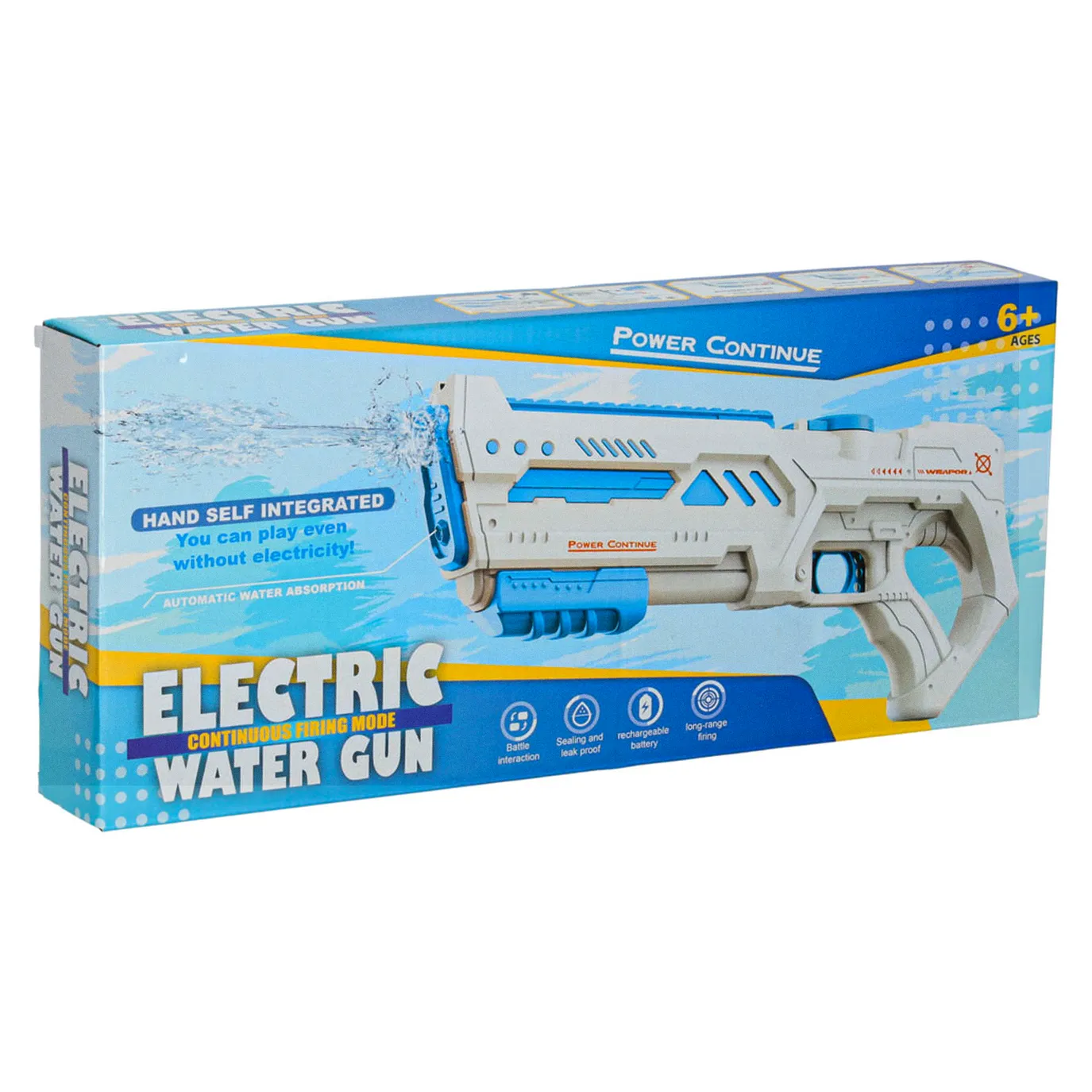 Pistolet karabin na wodę elektryczny mocny profesjonalny broń wodna dla dzieci czarny - obrazek 12