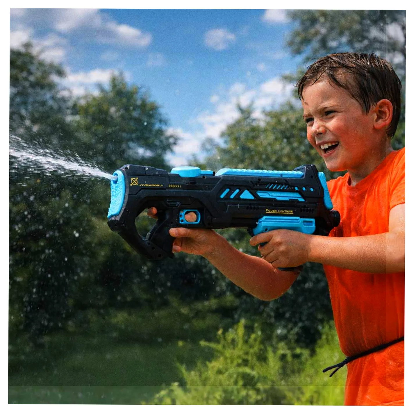 Pistolet karabin na wodę elektryczny mocny profesjonalny broń wodna dla dzieci czarny - obrazek 13