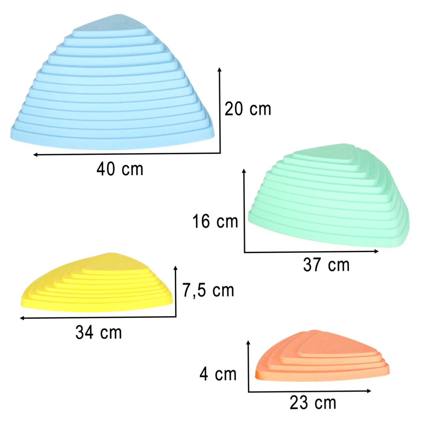 Ścieżka sensoryczna kamienie rzeczne do treningu równowagi podłoga to lawa gra 11 elementów pastelowa - obrazek 12