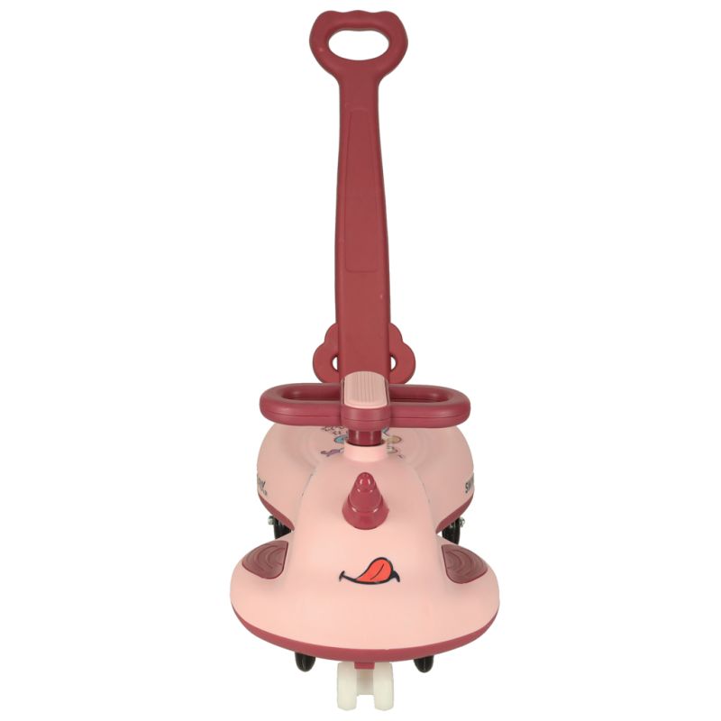 Jeździk grawitacyjny LED Swing FIX S1 skuter z rączką różowy max 65kg - obrazek 5