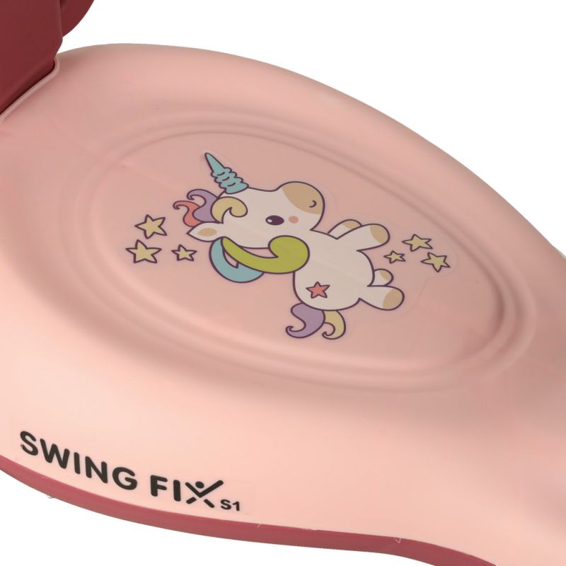 Jeździk grawitacyjny LED Swing FIX S1 skuter z rączką różowy max 65kg - obrazek 9