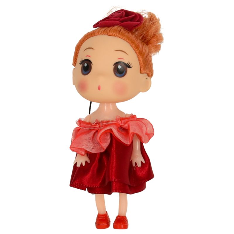 Lalka lalki do domku dla lalek 3 dziewczynki + 1 chłopczyk zestaw 4szt. 12cm - obrazek 6