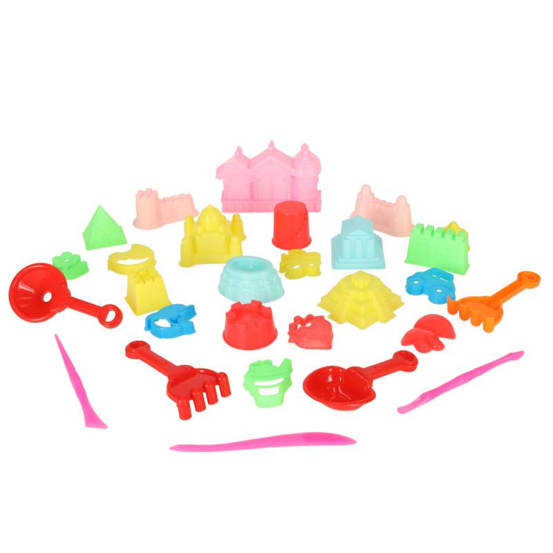 Akcesoria do piasku zabawki foremki łopatki 28 elementów - obrazek 8