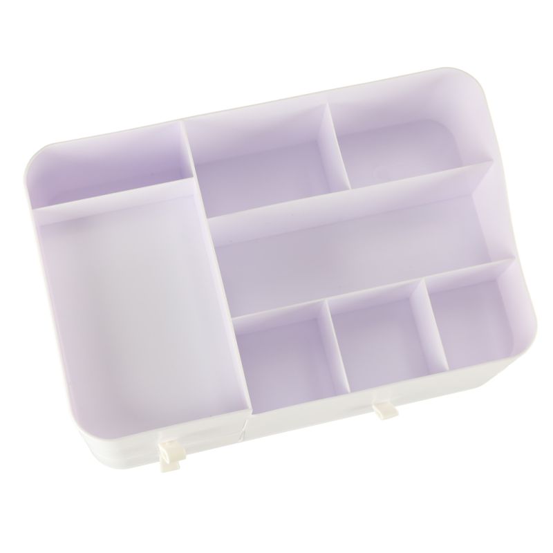 Organizer na kosmetyki szkatułka pojemnik kuferek na biżuterię z szufladami duży XXL - obrazek 8