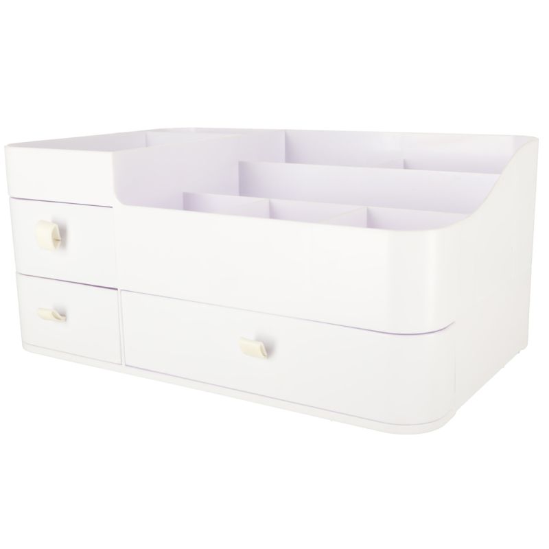 Organizer na kosmetyki szkatułka pojemnik kuferek na biżuterię z szufladami duży XXL - obrazek 9