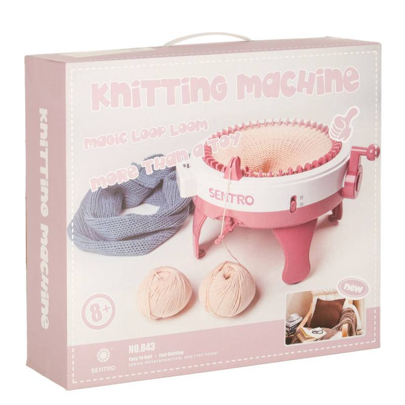 Maszyna do szycia krosno dziewiarskie 48-igłowa okrągła + 4 kłębki włóczki - obrazek 14