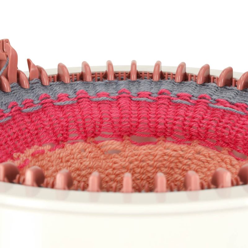 Maszyna do szycia krosno dziewiarskie 48-igłowa okrągła + 4 kłębki włóczki - obrazek 6