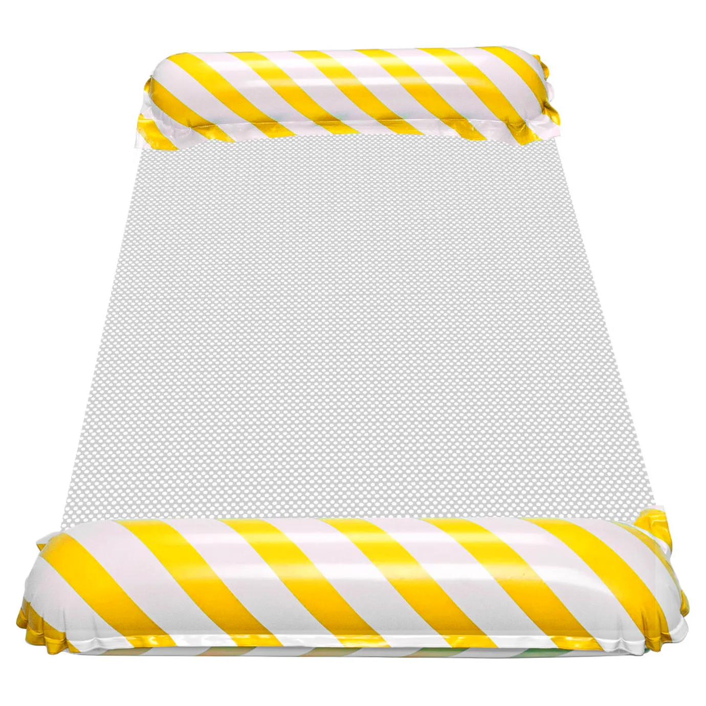 Materac dmuchany plażowy hamak wodny leżak fotel krzesło do pływania basenu żółty - obrazek 5