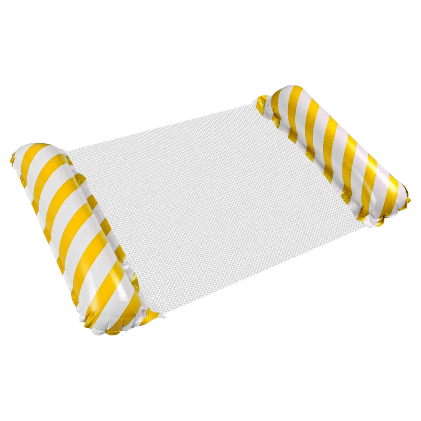 Materac dmuchany plażowy hamak wodny leżak fotel krzesło do pływania basenu żółty - obrazek 6