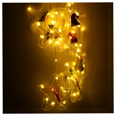 Kurtyna Led na okno girlanda gwiazdki świąteczna choinkowa 3 m 125 LED