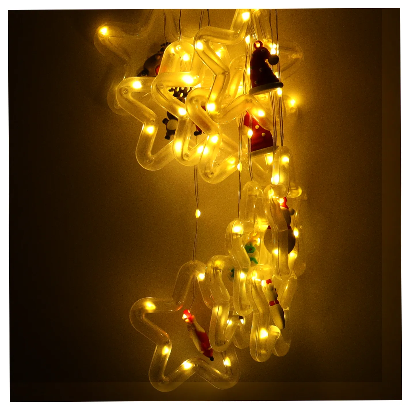 Kurtyna Led na okno girlanda gwiazdki świąteczna choinkowa 3 m 125 LED