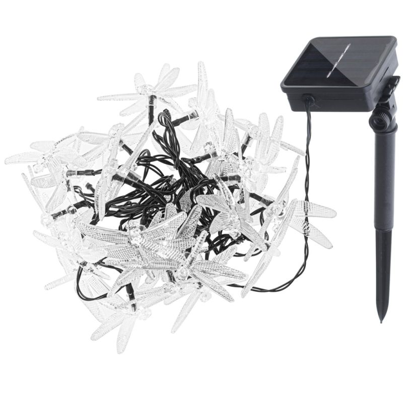 Lampki ogrodowe solarne ważki 6,5m 30LED multikolor - obrazek 2