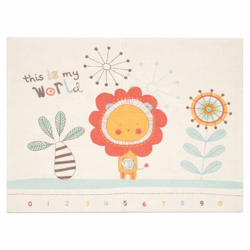 Mata edukacyjna piankowa dwustronna składana 180x200cm zwierzęta wzór - obrazek 7