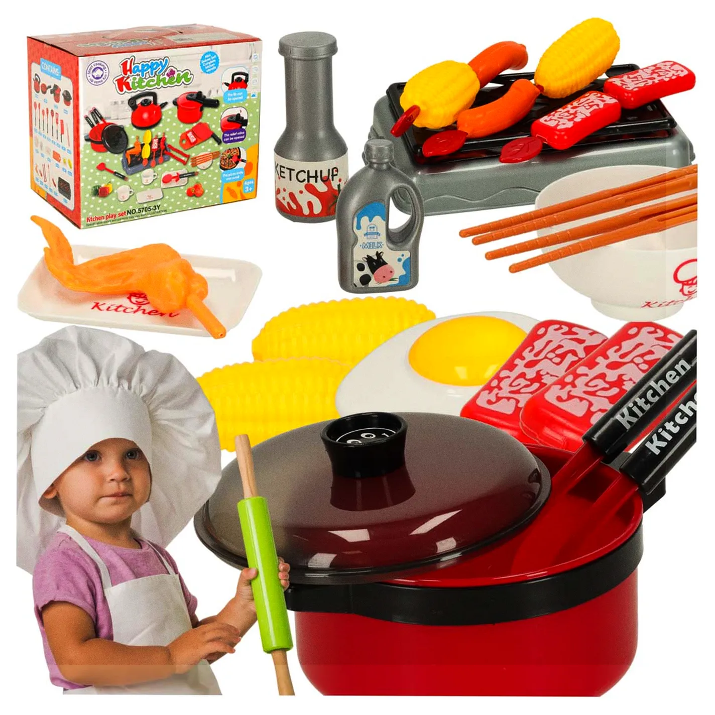 Zestaw do gotowania dla dzieci naczynia akcesoria kuchenne zestaw 35 elementów