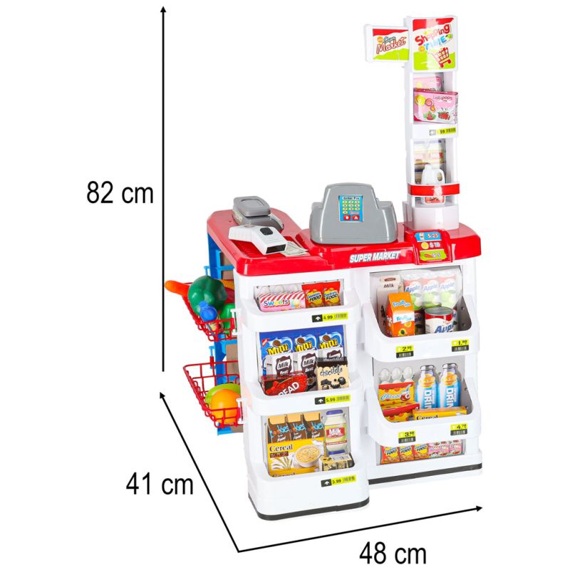 Sklep dla dzieci supermarket stragan wózek na zakupy akcesoria - obrazek 13