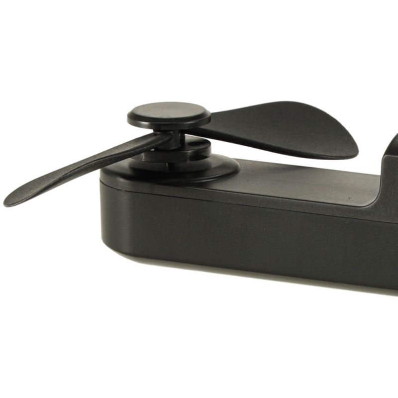 Wiatrak biurkowy wentylator mini ręczny składany wiatraczek przenośny USB czarny - obrazek 13