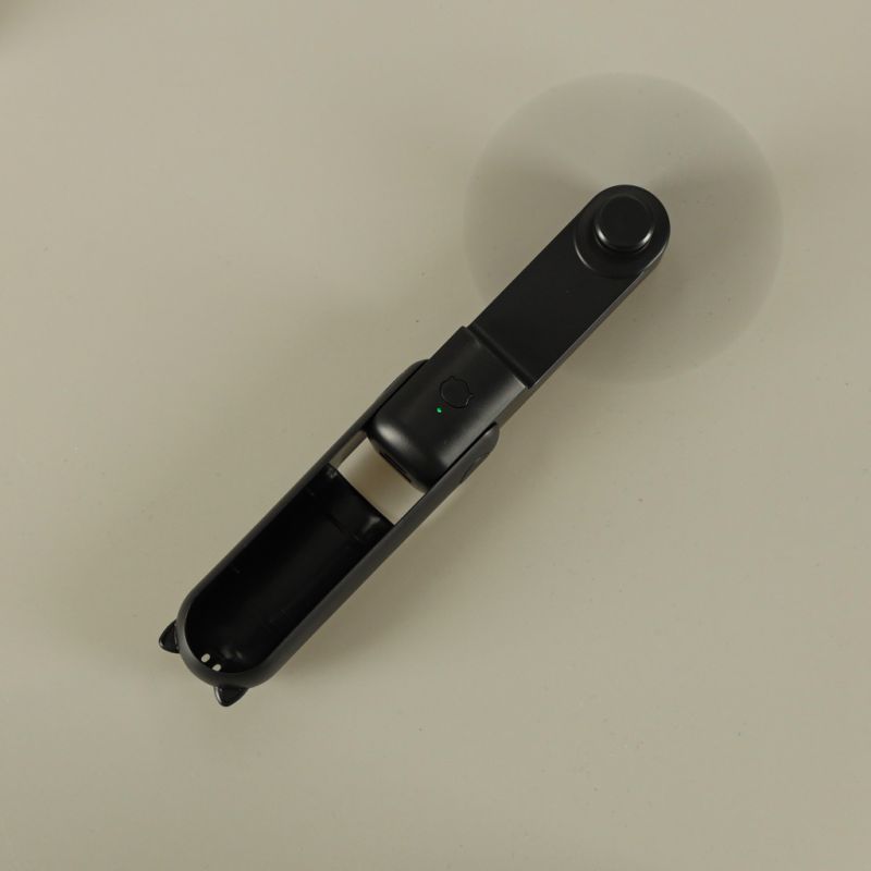 Wiatrak biurkowy wentylator mini ręczny składany wiatraczek przenośny USB czarny - obrazek 14