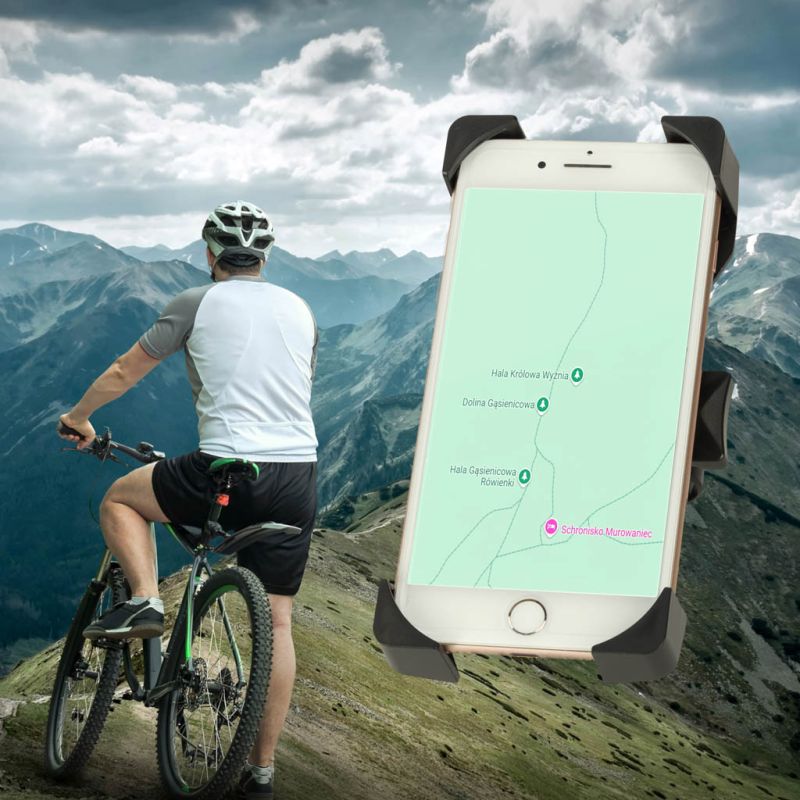 Uchwyt rowerowy na telefon do roweru motocyklowy hulajnogi wózka C51 solidny mocny - obrazek 10