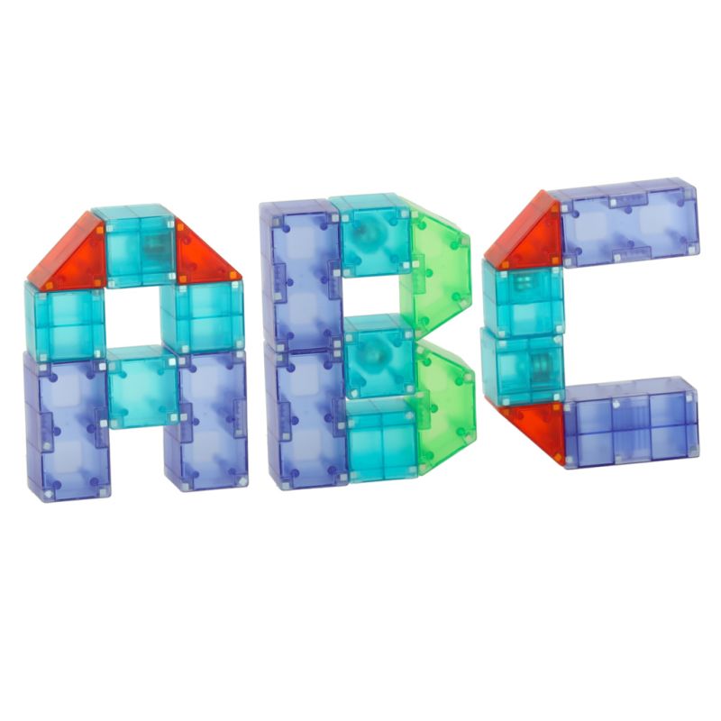 Klocki magnetyczne konstrukcyjne świecące elementy figury 3D 134 el. - obrazek 3