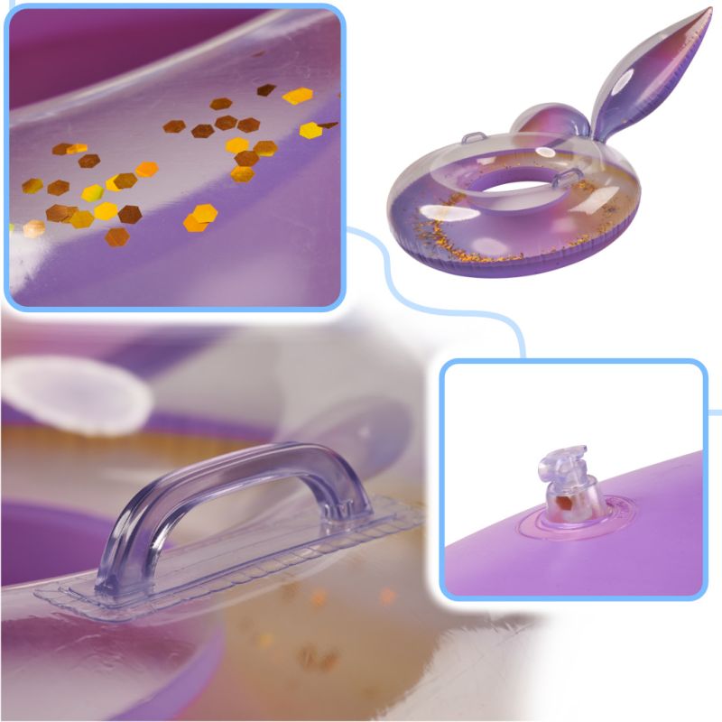 Kółko do pływania koło dmuchane syrena z brokatem galaxy 94 cm XXL max 60kg - obrazek 2