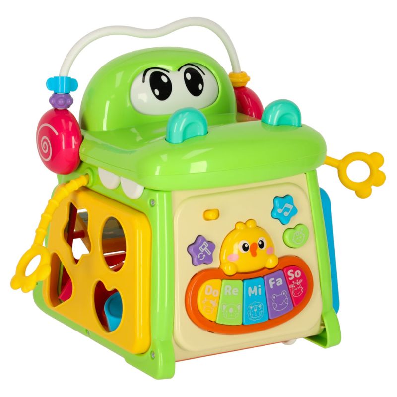 Kostka edukacyjna sorter z pianinkiem krokodyl 4w1 - obrazek 2