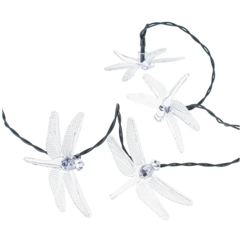 Lampki ogrodowe solarne ważki 6,5m 30LED multikolor