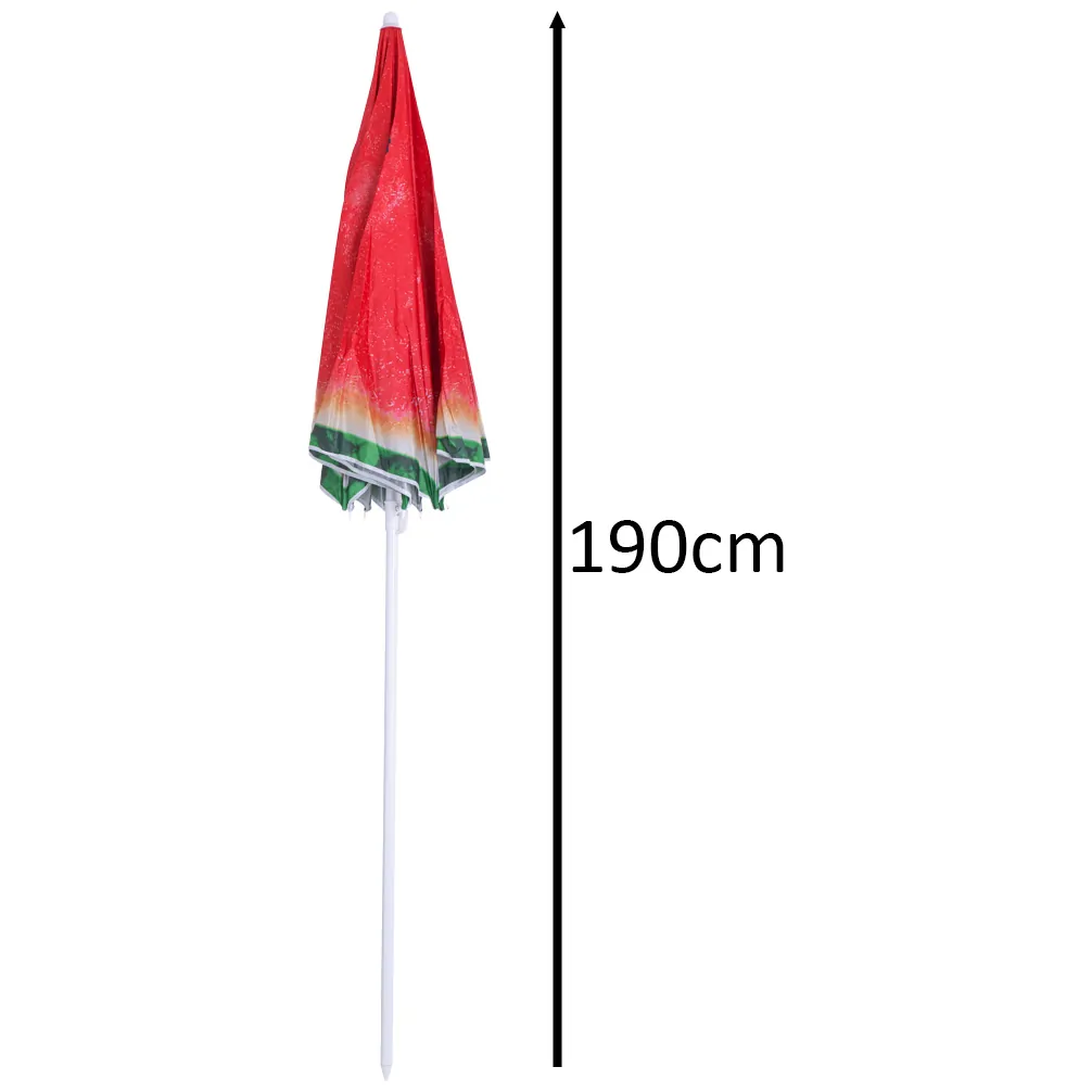 Parasol ogrodowy plażowy regulowany łamany 150cm arbuz UV - obrazek 5