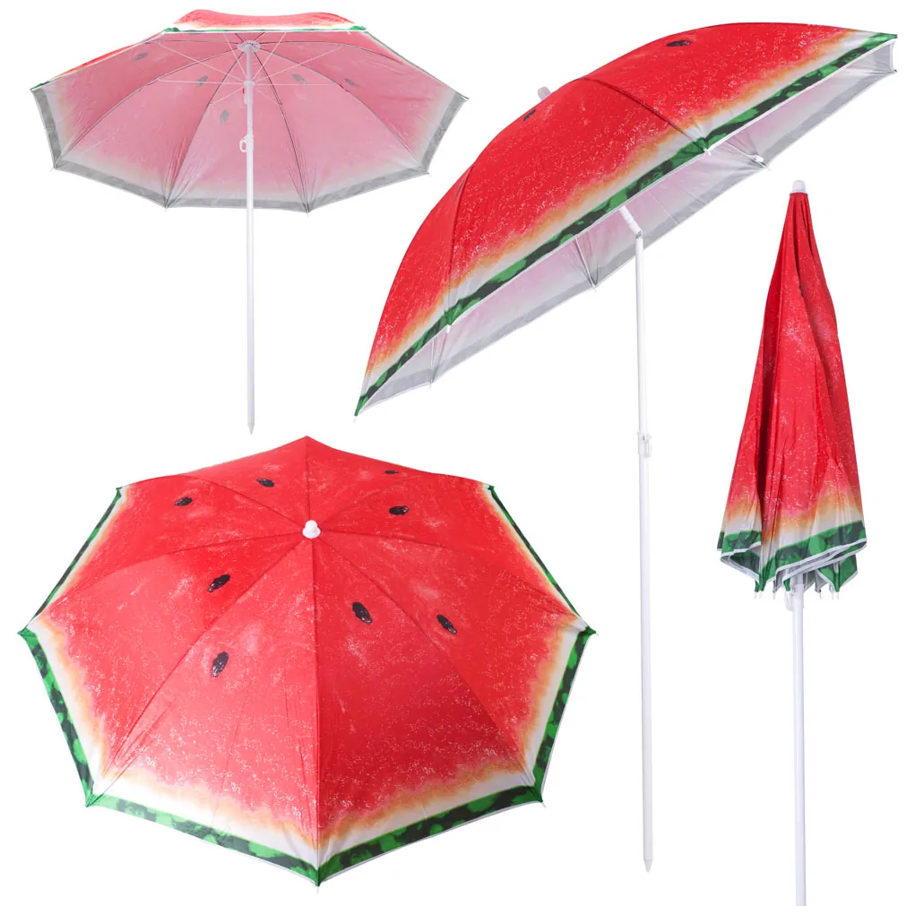 Parasol ogrodowy plażowy regulowany łamany 150cm arbuz UV - obrazek 9