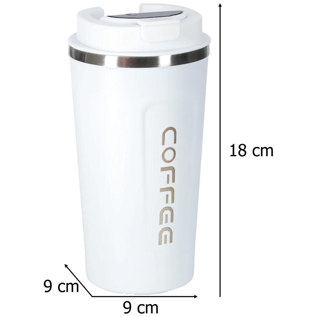 Kubek podróżny LED z ustnikiem 500ml biały - obrazek 10