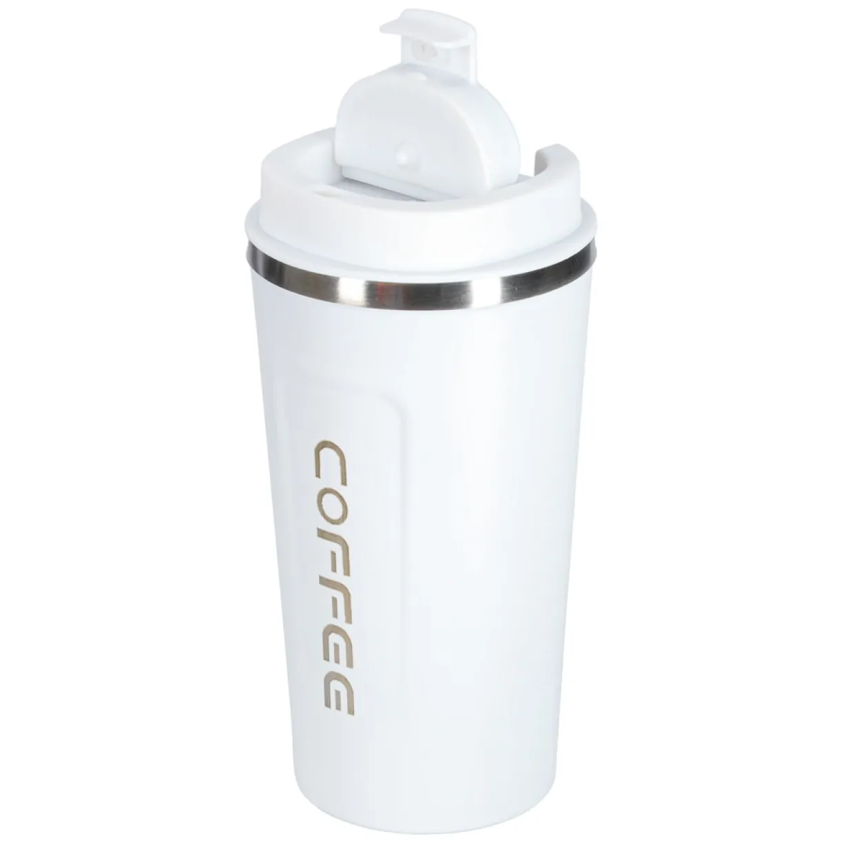 Kubek podróżny LED z ustnikiem 500ml biały - obrazek 2