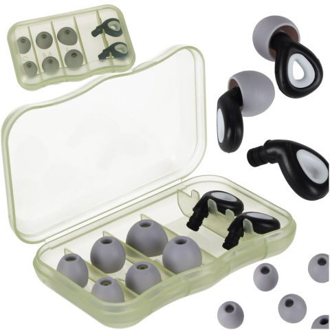 Zatyczki do uszu stopery silikonowe wyciszające redukcja szumów zestaw 3 rozmiary
