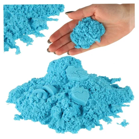 Piasek sensoryczny dla dzieci 1kg w woreczku niebieski