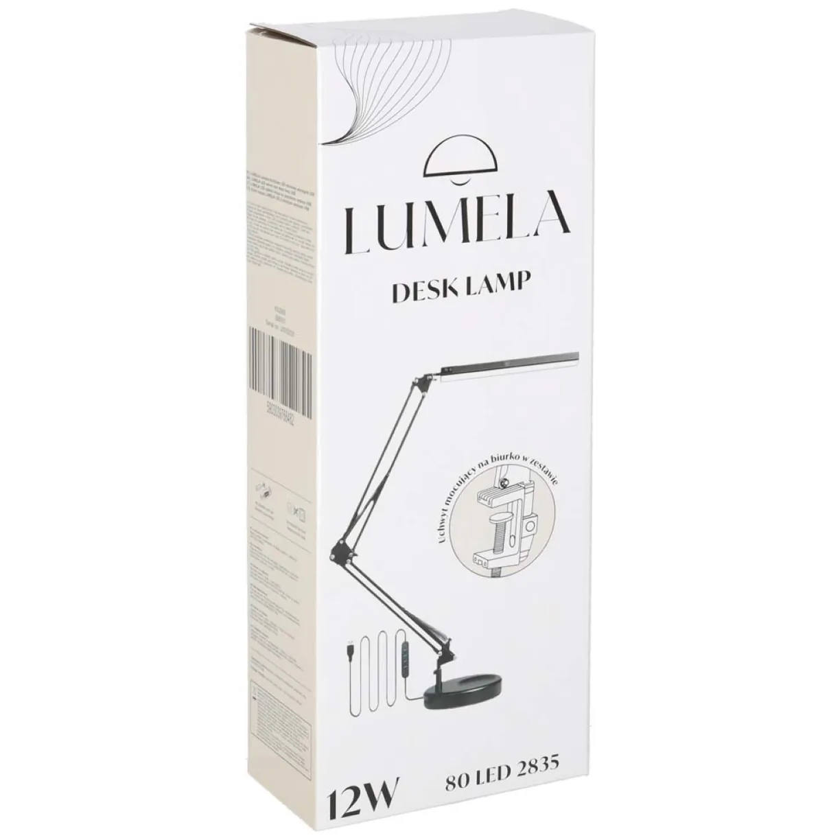 Lampka na biurko biurkowa LED USB obrotowy wysięgnik 2 sposoby mocowania - obrazek 14