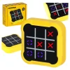 Kółko krzyżyk gra elektroniczna logiczna tic tac toe konsola przenośna żółta