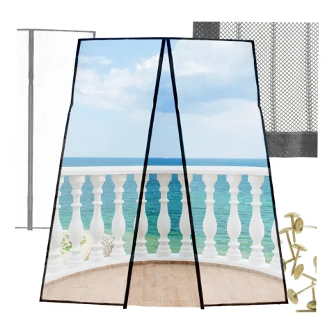 Moskitiera siatka magnetyczna LUARO na drzwi solidna mocny magnes 160x230cm