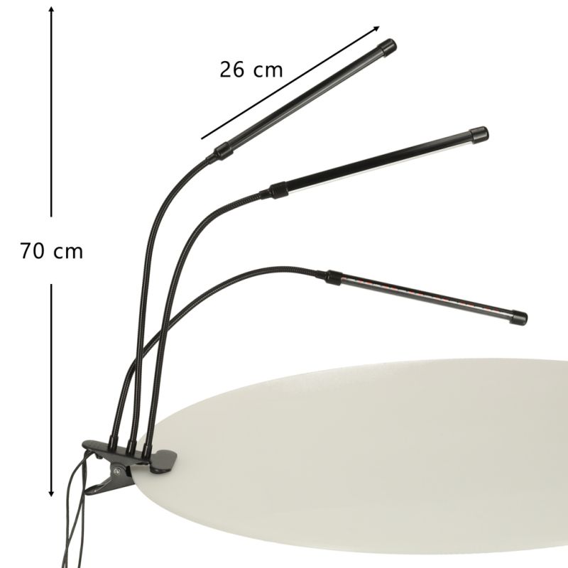 Lampa do roślin LED uprawy wzrostu panel 3 żarówki - obrazek 11
