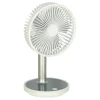 Wentylator biurkowy wiatrak przenośny bezprzewodowy USB z akumulatorem regulowany 4 poziomy mocy LED 38cm biały