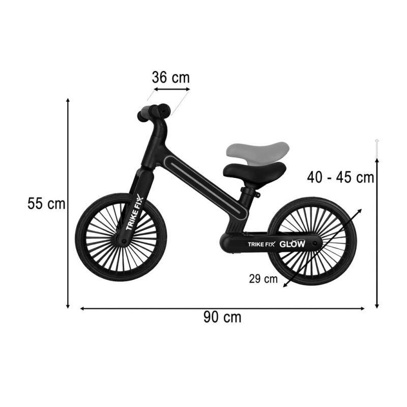 Rowerek biegowy Trike Fix Glow LED czarny - obrazek 12