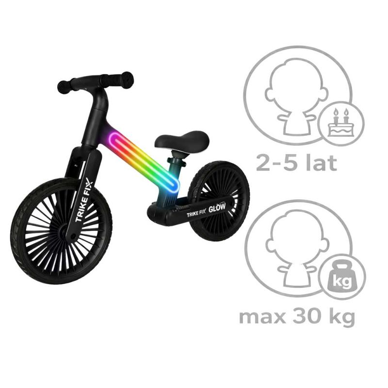 Rowerek biegowy Trike Fix Glow LED czarny - obrazek 13
