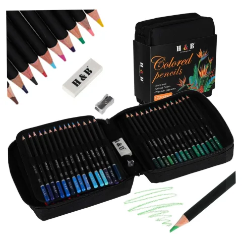 Kredki ołówkowe kolorowe w etui zestaw 120 sztuk