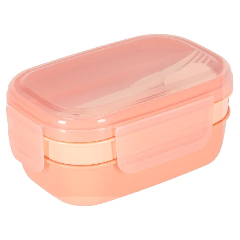 Lunch box śniadaniówka pudełko śniadaniowe z przegródkami dzielone 1900ml pomarańczowe
