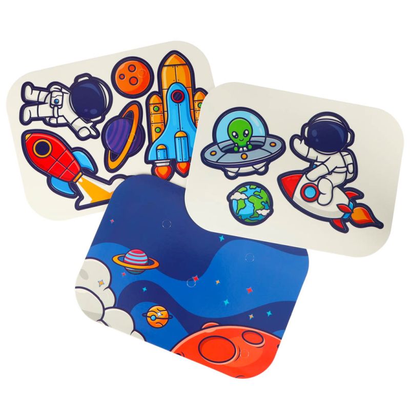 Klocki konstrukcyjne układanka w walizce kreatywna mozaika + wkrętarka kosmos - obrazek 8