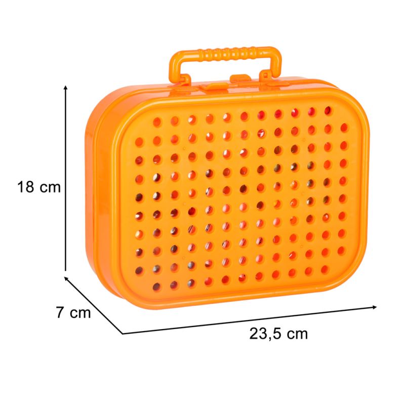 Klocki konstrukcyjne układanka w walizce kreatywna mozaika + wkrętarka kosmos - obrazek 9