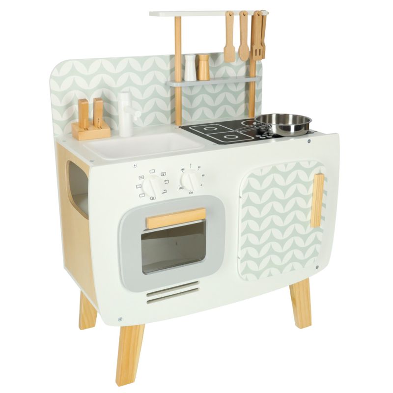 Kuchnia dla dzieci drewniana MDF LULILO RETRO akcesoria 73cm - obrazek 2