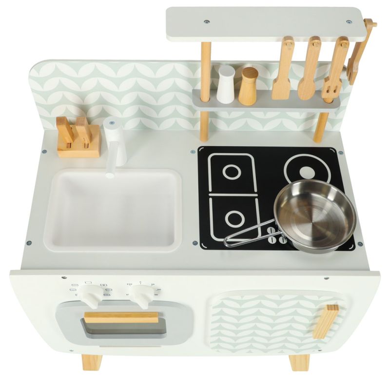 Kuchnia dla dzieci drewniana MDF LULILO RETRO akcesoria 73cm - obrazek 6