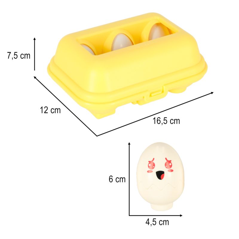 Układanka edukacyjna sorter dopasuj kształty jajka montessori zwierzątka 6 szt - obrazek 13